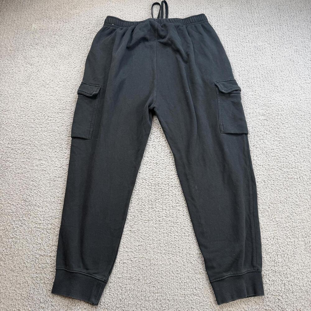 Nike Mens Black Cargo Sweatpants XL Joggers Streetwear Athleisure Pants Swoosh - Picture 2 of 9